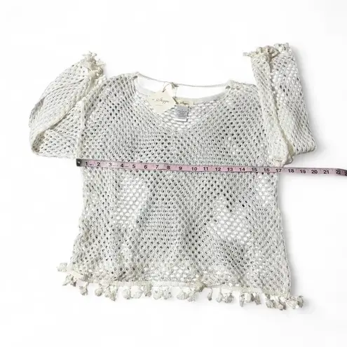 Knit Tassel Top White Size undefined