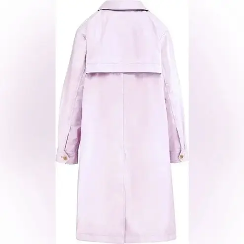 New NWT $495 Jane Post Iconic Light Slicker Rain Coat Trench Womens M Blush Pink Size M