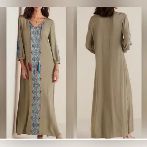 Soft Surroundings Sicily Gauze Olive Boho
Maxi Dress XL