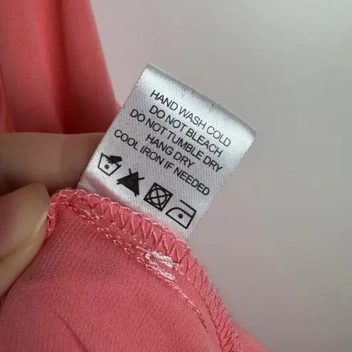 Lovers + Friends NWT Anzen Gown Sz Large Coral Pink Strapless Maxi Slit Wedding