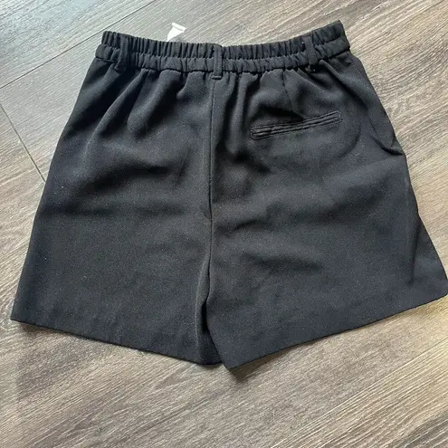 ZARA  High-Waisted Shorts w/ Pockets and stretch waist Black Small