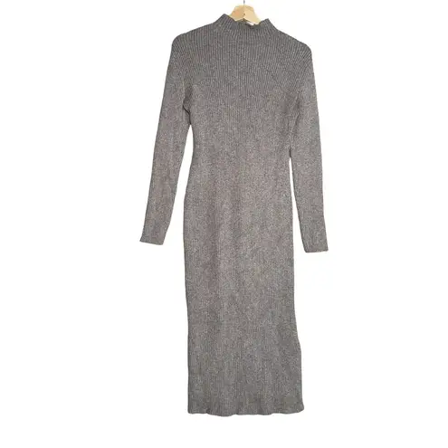 Nordstrom Vici Collection NEW Newtown Mock Neck Knit Midi Dress Sz M MSRP $56 Gray Size M
