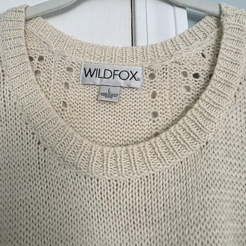 Wildfox  Wool Alpaca Blend Distressed Sweater L