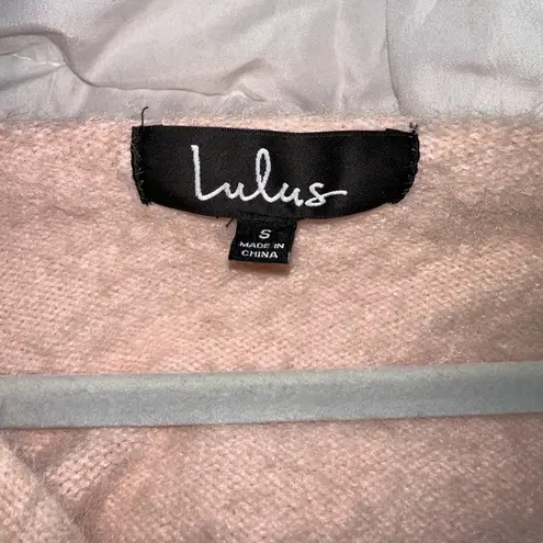 Care For You Blush Eyelash Knit Cowl Neck Reversible Sweater Pink