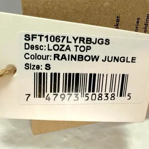 Stone Fox Swim Loza Top Rainbow Jungle Size Small NWT Bikini Beach Free People