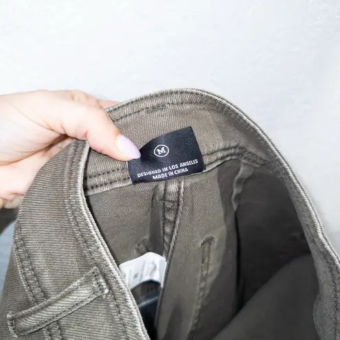 Miou Muse Charcoal High Rise Wide Leg Jeans Size Medium Green