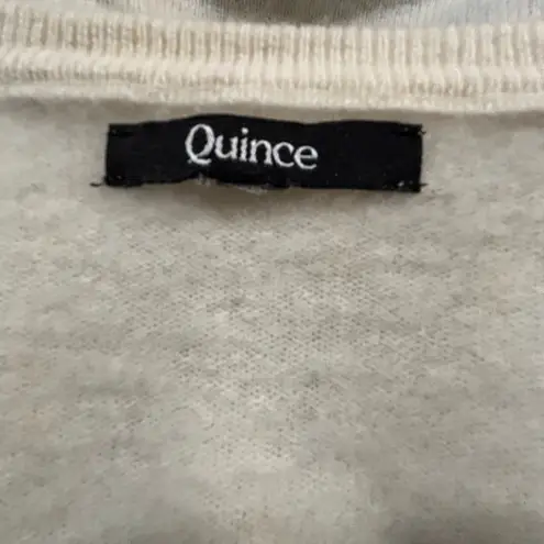 Quince Cashmere Cardigan Sweater Cream Luxury Soft Knit Minimalist Chic S