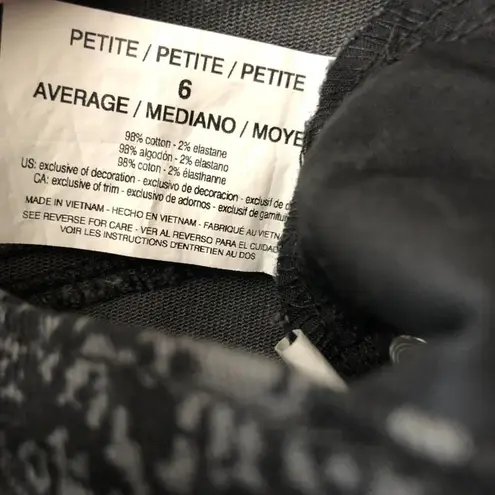 Gloria Vanderbilt Womens Jeans Amanda Slimming Tapered Geometric Black Gray 6P