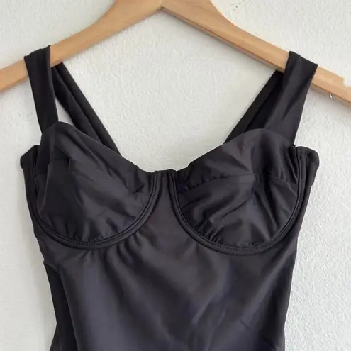 SKIMS Signature Swim Underwire One Piece in Onyx, Size X-Small