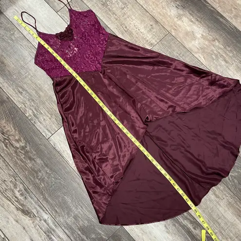 Wendy Ann Purple High Low Lace Top Nightgown Size Small