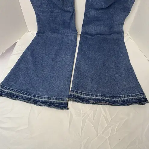 Driftwood Flare Leg Farrah Tonal Jeans Womens 32x33 Frayed Hem Boho Hippie EUC