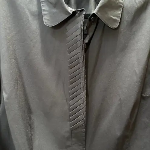 Worthington Women's  Stretch Black Button Down Shirt with Hidden Buttons size XL