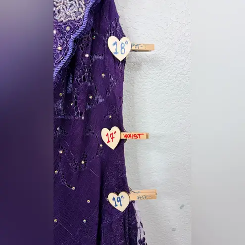 Martin McCrea Purple and Pink Quinceanera Princess Prom Dress HEAVY 6/8 Size M