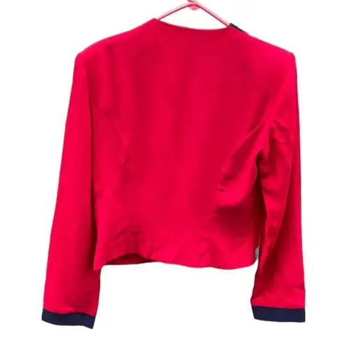 Vintage ID Distinctions size S red and blue cropped jacket