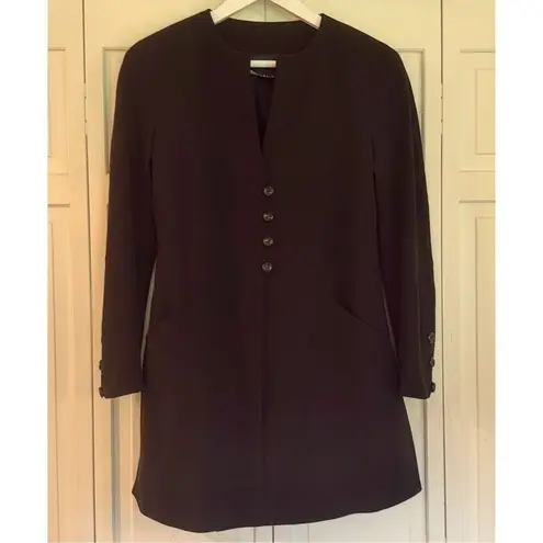 Carlisle black structured longline blazer size 6