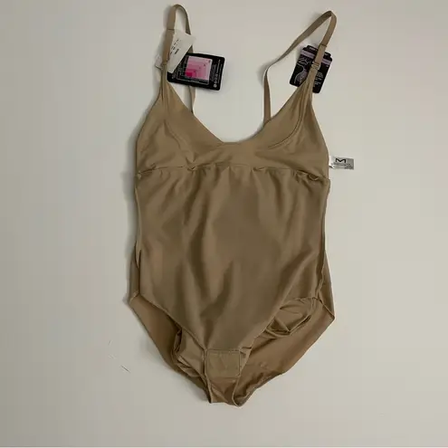 Maidenform Shaper Sculptor Slip Body Suit Built In Panty Firm Control Nude Tan