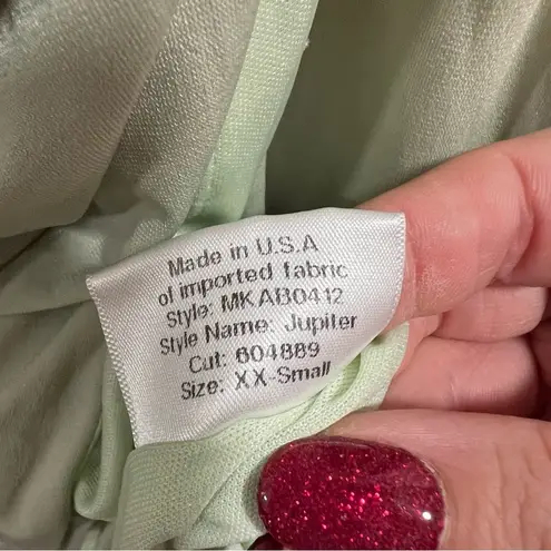 Katie May Jupiter Halter Maxi Gown In Sage Green