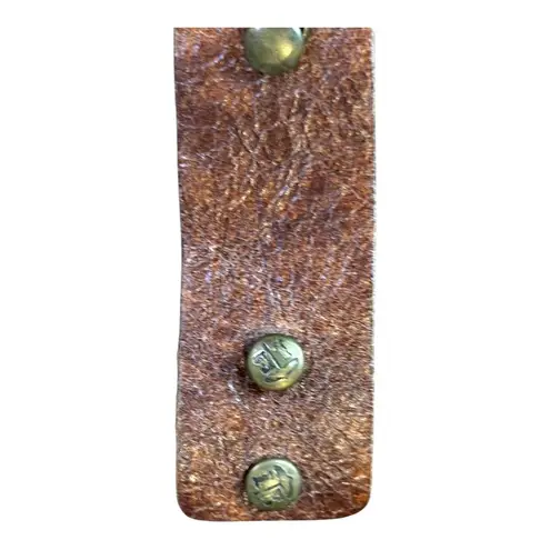 Lenny & Eva Leather Cross Bracelet Faith Over Fear Religious Silver Tone Boho Brown