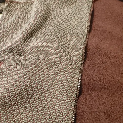 Woolrich XL Coat Women's Lochlyn Fleece Fitted Long Full Zip Jacket Wine