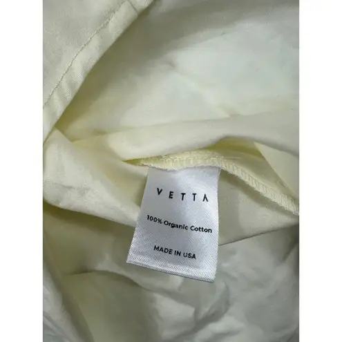 Vetta Sleeveless Button Down Shirt Ivory Collared Top XS