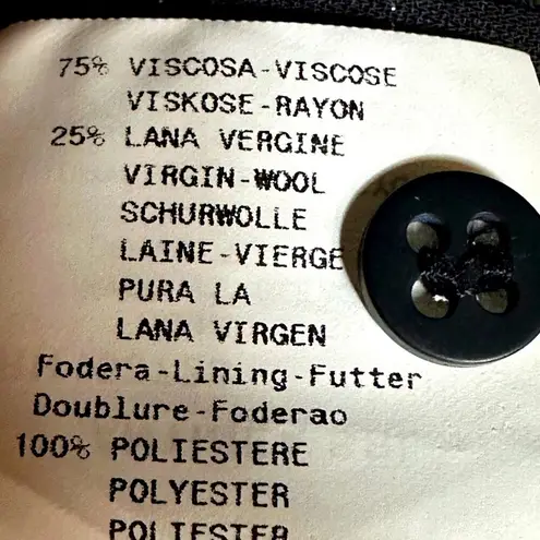 Armani Collezioni Bow Front Pin Stripe A-Line Skirt Midnight Size 10