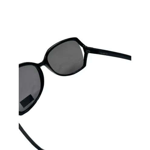 Solary Butterfly Round Face Cover Bug Eyes Sunglasses Oversized Polarized Black