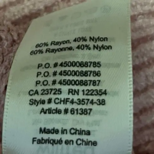 Aritzia  Wilfred Women's Pink Waffle Knit Mock Neck Pullover Sweater Top Size S - Image 5