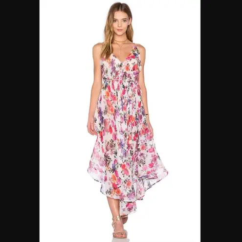 Raga Colorful Floral Bloom Asymmetrical Maxi Dress S