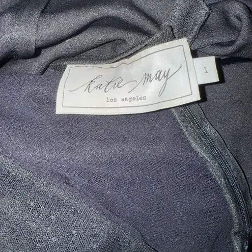 Katie May Black Olivia Mesh Overlay Evening Dress/Gown