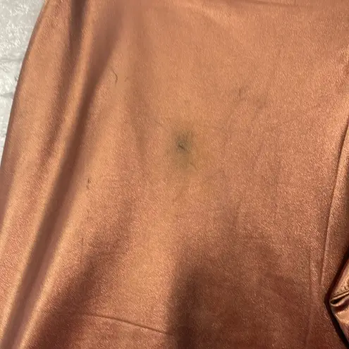 Line and Dot Gold Mini Pencil Skirt with Ruffled Detail