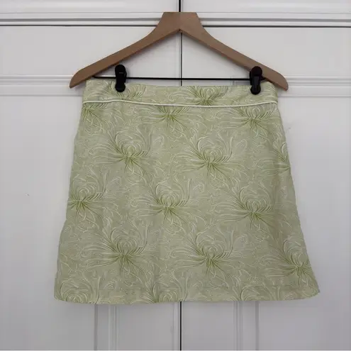 Patagonia  Printed Snap Waist Wrap Skirt Mini Athletic Floral Green White Active