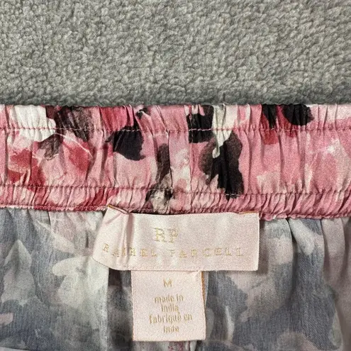 Rachel Parcell Satin Sleep Shorts Lounge Pajamas Women's Medium Pink Floral Lace