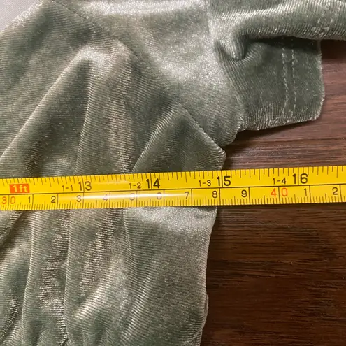 Rewind Green Velvet Mini Dress Size Large, Elastic Back Stretchy Trending Now!!!