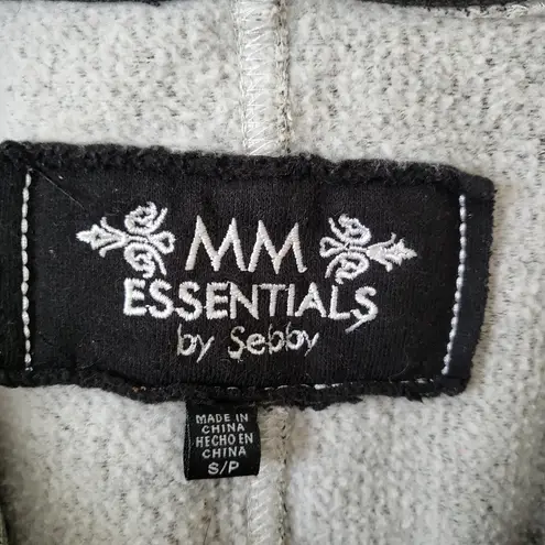 Sebby MM Essentials by  Cotton Blend Hooded Peacoat Gray Size Small