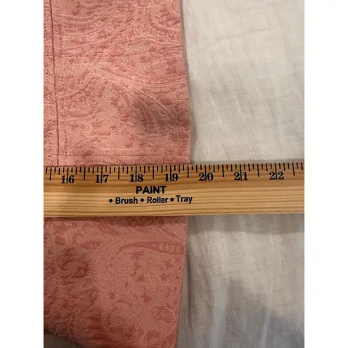 Tapemeasure Blazer Jacket Women 10P Pink Paisley Brocade Lined Crop Button Front Size 10