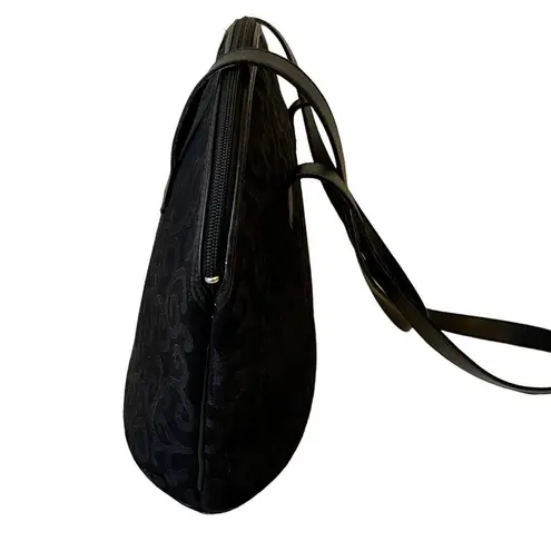 Vintage YVES SAINT LAURENT YSL arabesque shoulder bag Black