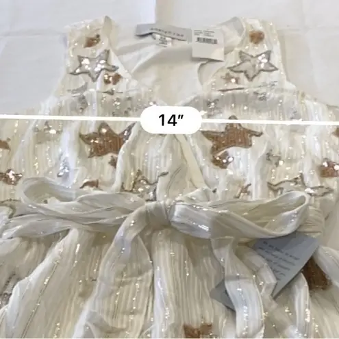 Adelyn Rae Star sequin mini dress JADA Metallic stripe NEW Size extra small