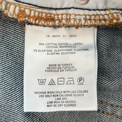 Anthropologie Pilcro Embroidered Floral Cropped Flare Jeans Blue Size 26