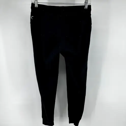 Zyia  Active Sleepover Sweat Pants Elastic Waist Pull On Drawstring Black XSmall