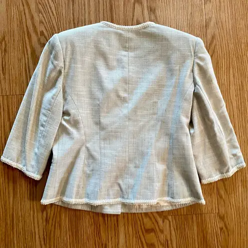 Leslie Fay  Suits Vintage Gray Checkered Jacket Blazer Womens 12