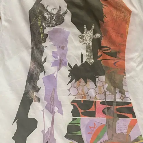 SAVE THE QUEEN! Made in Italy Artistic Graphic Print Dress