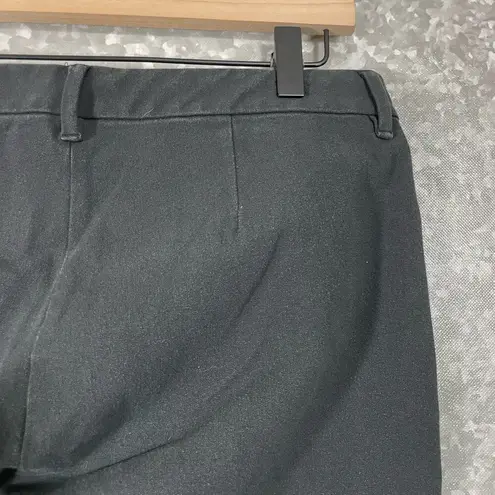 Brooks Brothers Womens Black Side-Zip Stretch Cotton Pants - Size 6 - Flat Front