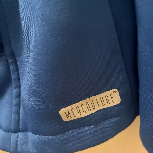 MED COUTURE Women's Athletic Zip Up Track Jacket Coat Blue Size Medium