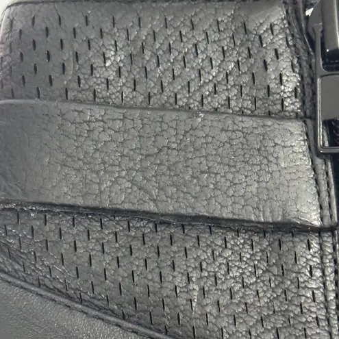 Arturo Chiang Sanya Booties Size 9.5m Distressed Black Leather Western