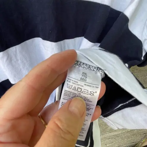 Old Navy Parisian wide striped  size 2X boxy dolman sleeved top.