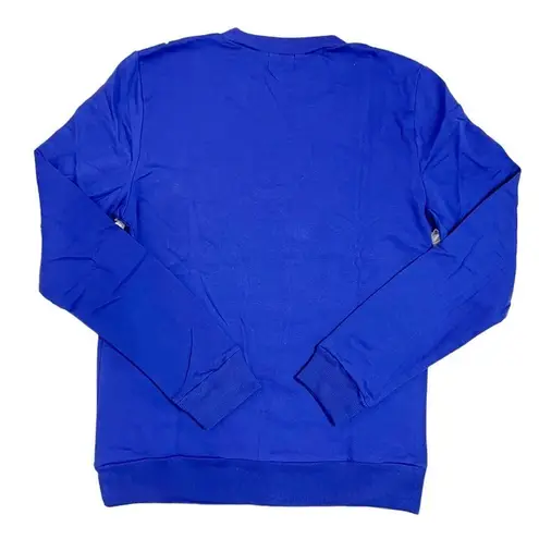 Alex Stevens Lightweight Blue Christmas Dinosaur Polka Dot Sweatshirt Medium