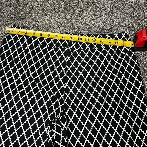 Dennis Basso New Dennis by Black and White Geometric Business Pattern Pants 12