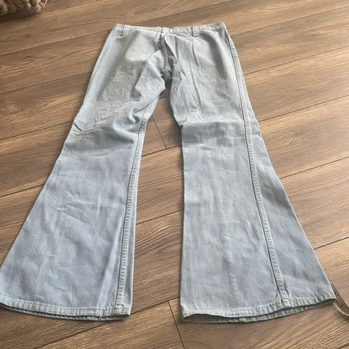 light blue "Hillbilly" bell bottoms flared jeans from the 1960s & 1970s disco Size 31