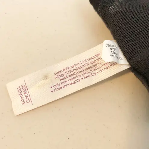 Cacique 44G Bra Black Satin Full Coverage Stretch Plus Size Lane Bryant 101 - Image 10