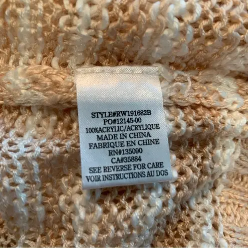 White Crow WOMEN’S beige striped Shenandoah Open Weave Sweater